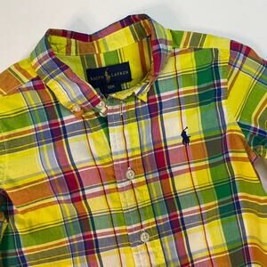 Ralph Lauren Boys‎ Classic Plaid Button Down Preppy Multi Color Size 18 Month
